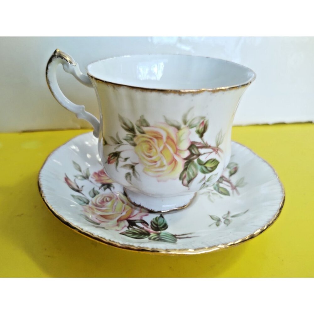 Vintage Paragon Tea Cup and Saucer set "Peace Rose"  England